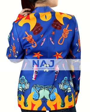 Harley Quinn Birds of Prey Blue Blazer