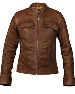 Buy Heartland Amy Fleming Brown Leather Jacket
