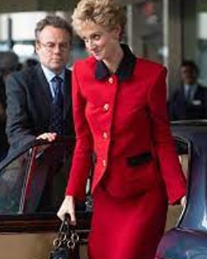 The Crown S05 Princess Diana Red Coat