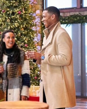Markelle Smith 12 Dates of Christmas Tv Series Beige Wool Coat