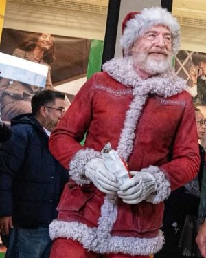 Santa Claus Red One JK Simmons Christmas Suede Leather Jacket
