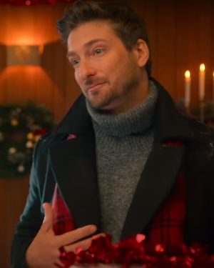 Tom Christmas Keepsake Daniel Lissing Black Wool Coat