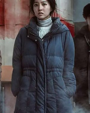Myung-hwa Concrete Utopia Park Bo-young Grey Puffer Hooded Coat