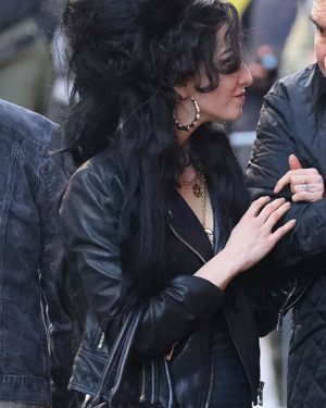 Amy Winehouse Back to Black Marisa Abela Black Leather Jacket