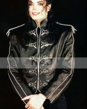 Michael Jackson Heal the World Black Leather Jacket