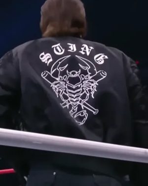 American Wrestler Sting All Elite Wrestling Bomber Black Jacket