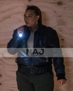 Robyn McCall The Equalizer Series Queen Latifah Black Leather Jacket