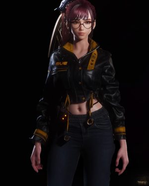 Eve Stellar Blade Black and Yellow Leather Jacket