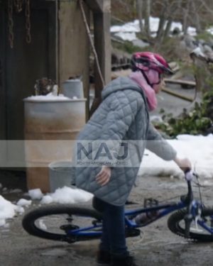 Gracelyn Awad Rinke Resident Alien Tv Series Quilted Puffer Hooded Grey Jacket
