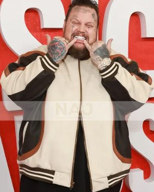 Jelly Roll Billboard 2024 CMT Awards Leather Bomber Jacket