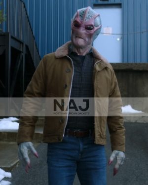 Resident Alien Harry Vanderspeigle Brown Shearling Jacket