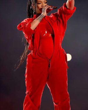 Super Bowl LVII Rihanna Red Jumpsuit