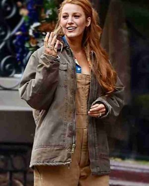 Blake Lively It Ends with Us Lily Bloom Brown Cotton Jacket