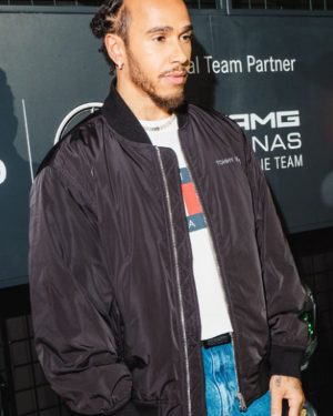 Empire State Building Viewing Party Lewis Hamilton Bomber Jacket