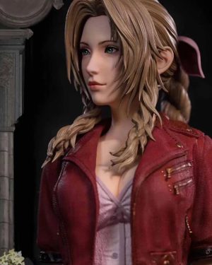 Final Fantasy 7 Game Aerith Gainsborough Remake Red Leather Jacket