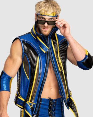 Logan Paul WrestleMania 39 Blue Leather Vest