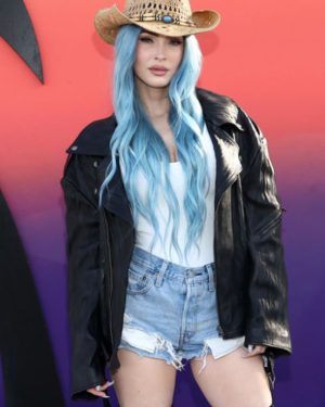 Megan Fox Coachella Festival 2024 Black Leather Jacket