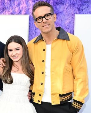Ryan Reynolds IF 2024 Yellow Leather Jacket