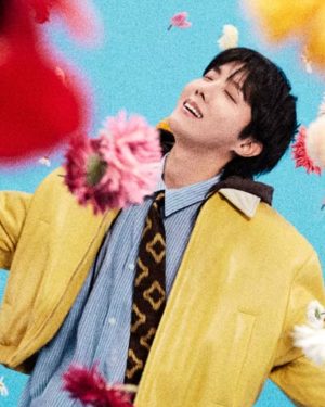 Sweet Dreams Jung Hoseok Cropped Yellow Leather Jacket