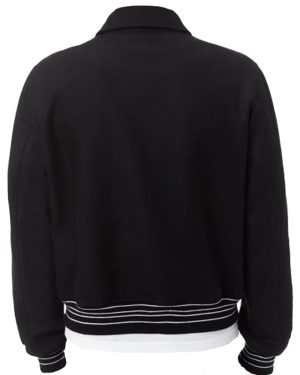 Amiri Bones Black Varsity Wool Jacket