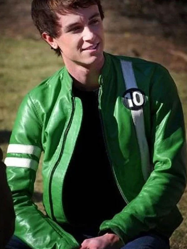 Ben Riley Jacket Shop Ryan Kelley Ben 10 Green Leather Jacket on Sale - North American ...