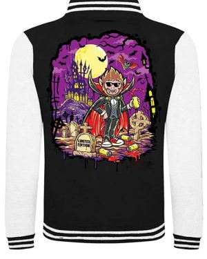 Shop Halloween Dracula Themed Varsity Jacket