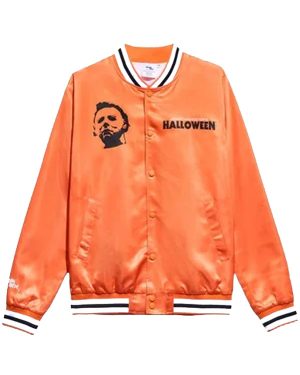 Buy Halloween Myers Orange Bomber Jacket