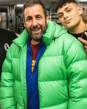 Buy Happy Gilmore 2 Adam Sandler Green Puffer Jacket