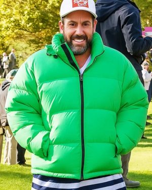 Shop Happy Gilmore Green Puffer Jacket