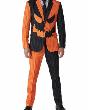 Shop Orange and Black Halloween Pinstripe Suit