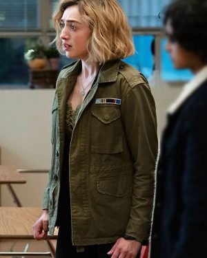 TV Series School Spirits 2026 Maddie Nears Green Cotton Jacket