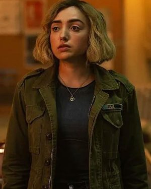 Peyton List TV Series School Spirits 2026 Maddie Nears Green Cotton Jacket