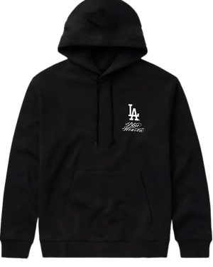 2026 Los Angeles Dodgers Fine Line Black Hoodie