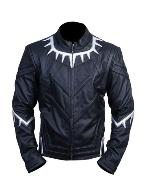 Black Panther Avengers Infinity War Black Leather Jacket