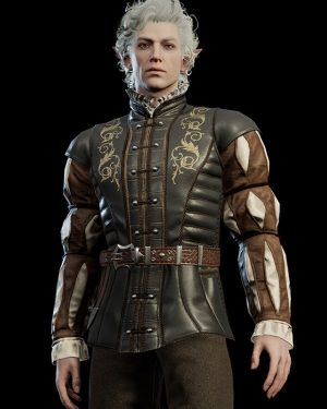 Video Game Baldur’s Gate 3 Astarion Black Leather Jacket