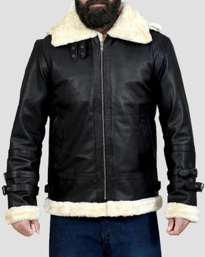 Aviator B3 Bomber Jacket with Faux Shearling Hood