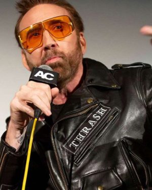 Beyond Fest Film Festival 2023 Nicolas Cage Biker Leather Jacket