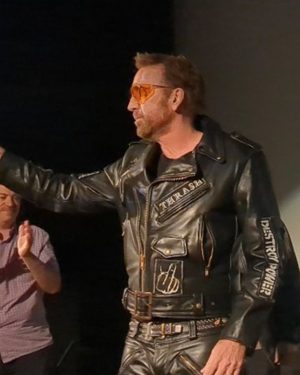 Beyond Fest Film Festival Nicolas Cage Black Biker Leather Jacket