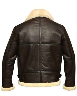 Brown Fur Shearling B3 Bomber Winter Jacket for Men