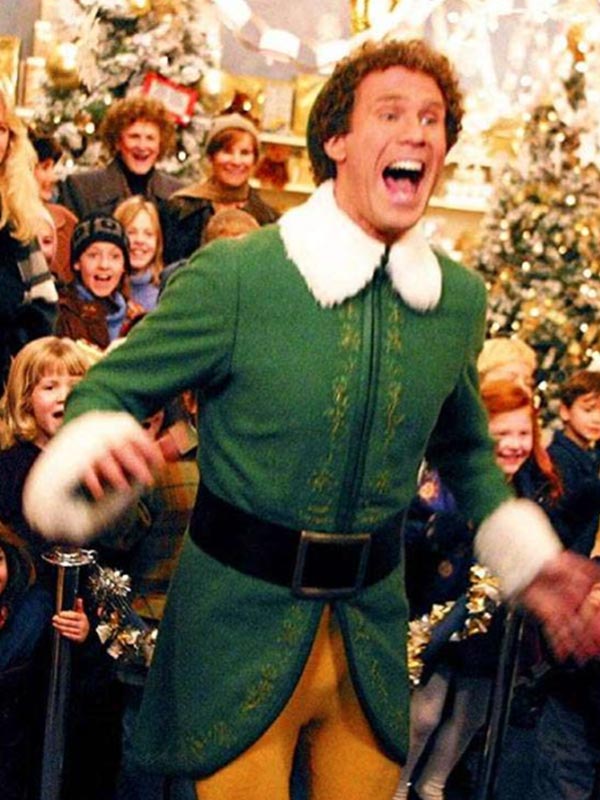 Buddy Elf Movie Green Christmas Coat