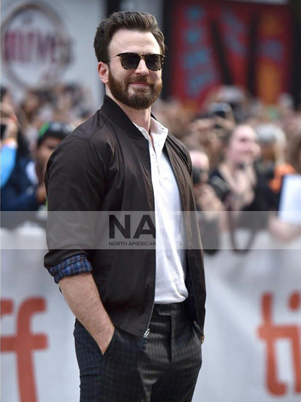 Knives Out 2019 Movie Event Chris Evans Brown Cotton Jacket