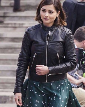 Clara Oswald Doctor Who Black Leather Jacket