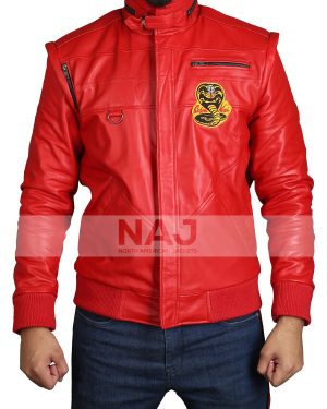 Johnny Lawrence TV Series Cobra Kai Red Leather Jacket