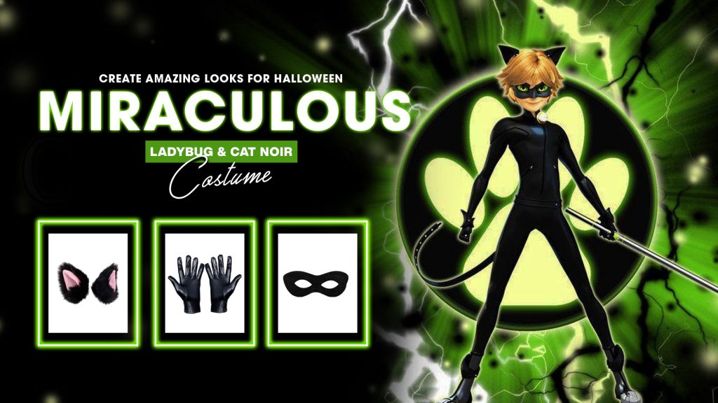 Create amazing looks for Halloween with Adrien Agreste Miraculous Ladybug & Cat Noir costume