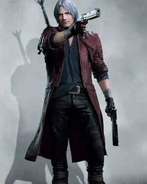 Dante Devil May Cry 5 Reuben Langdon Brown Leather Trench Coat