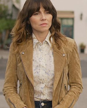 Linda Cardellini Dead to Me Suede Leather Jacket