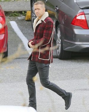 Deadpool Ryan Reynolds Checkered Leather Jacket