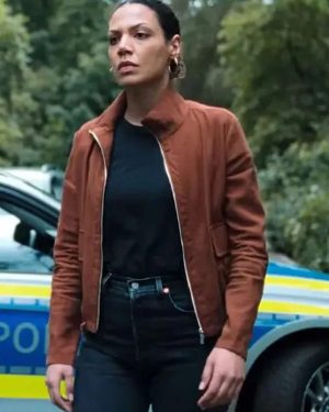 TV Series Dear Child 2023 Seraphina Maria Schweiger Blue Police Jacket