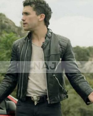 Jaime Lorente Money Heist S04 Denver Biker Black Leather Jacket