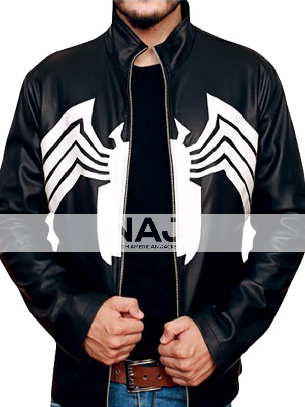 Eddie Brock Venom Tom Hardy Black Leather Jacket